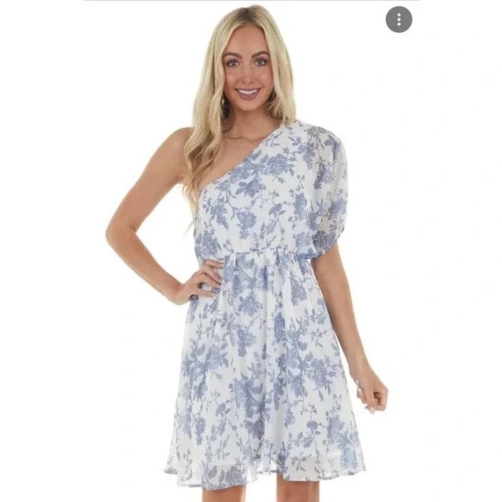 Gilli | One Shoulder Chiffon Mini Dress